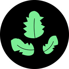 Leafs single icon vector illustration