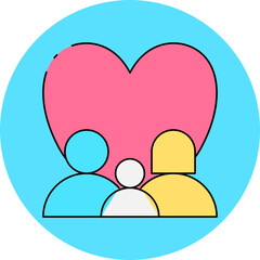 Love family single icon vector illustration