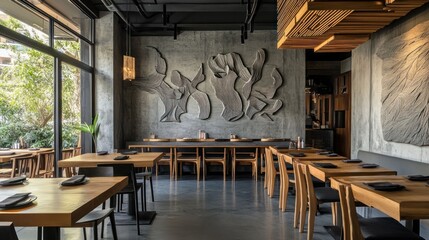 Modern Asian Restaurant Interior