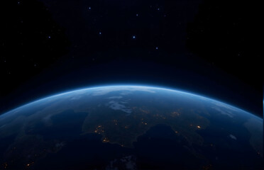 Obraz premium Earth Night View From Space