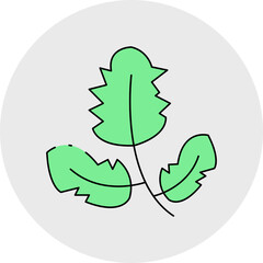 Leafs single icon vector illustration
