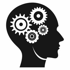 human head with gears