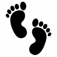 foot prints vector
