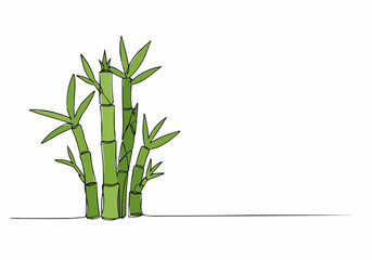 Obraz premium Bamboo stalks illustration. 
