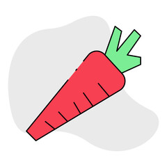 Carrot single icon vector illustration