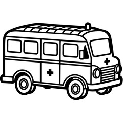 Retro Medic Transport Vector