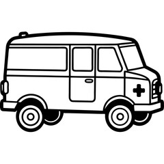 Retro Medic Transport Vector
