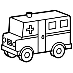 Retro Medic Transport Vector
