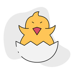 Chick single icon vector illustration