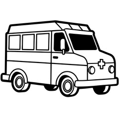 Retro Medic Transport Vector