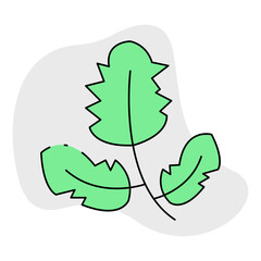 Leafs single icon vector illustration