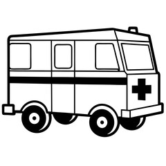 Retro Medic Transport Vector