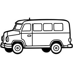 Retro Medic Transport Vector