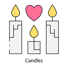 Candles single icon vector illustration