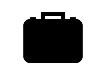 Black Briefcase Icon for Business and Professional Design