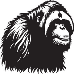 orangutan vector sihouette