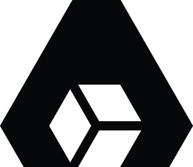 Letter A box logo design