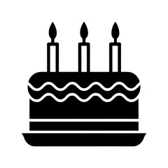 birthday cake vector silhouette