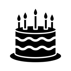 birthday cake vector silhouette