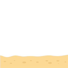 Pile of sand dune in desert or at beach. Vector illustration.
