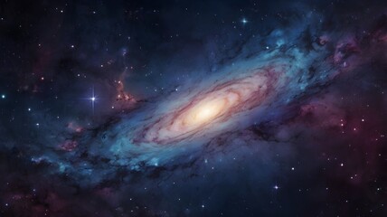 Fototapeta premium Fantasy Style Galaxy Background – Colorful Cosmic Space for Sci-Fi and Dreamlike Visuals