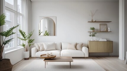 Fototapeta premium Modern Minimalist Living Room (1)