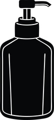 hand sanitizer bottle silhouette vector