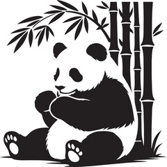 panda vector sihouette © ABIR