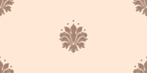 Damask modern seamless pattern element. Vintage classical old fashioned damask ornament, seamless texture for wallpapers, textile.