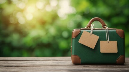 Ticket Luggage tags and tickets displayed on a table, signaling the start of a much anticipated trip.