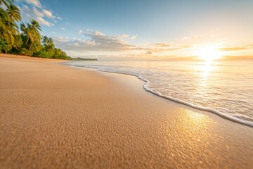 Fototapeta premium Tranquil Tropical Beach at Sunrise
