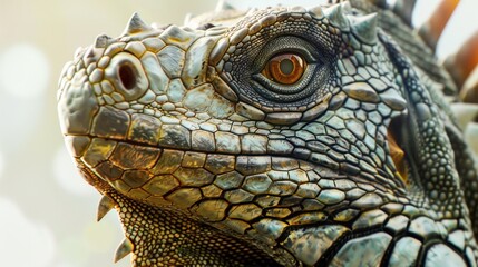 Fototapeta premium Closeup iguana head detail
