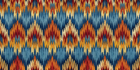 Colorful geometric pattern with warm tones in a striking design