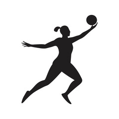 abstract volleyball player vector art silhouette