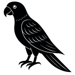 Obraz premium Simple Parrot silhouette vector illustration. 