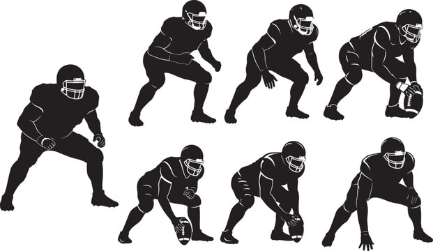 American Football Lineman icon vector illustration