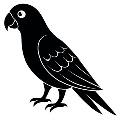 Fototapeta premium Simple Parrot silhouette vector illustration. 