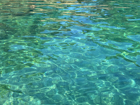 Sea emerald green beautiful water surface.