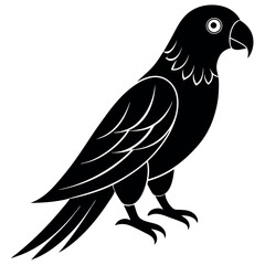 Obraz premium Simple Parrot silhouette vector illustration. 