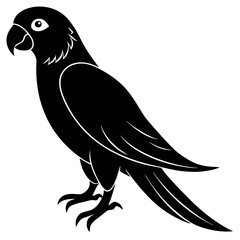 Obraz premium Simple Parrot silhouette vector illustration. 