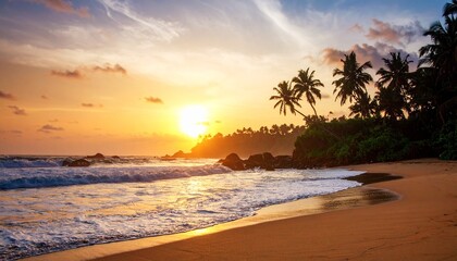 sunset on the beach