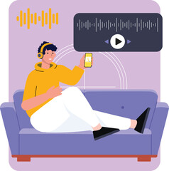 Man doing Podcast and streaming