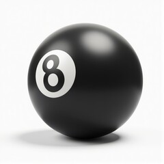 A classic 3D eight-ball icon stands majestically its black sphere adorned by white rings symbolizing a game of chance and skill
