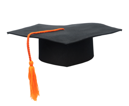 Graduation hat on transparent background png