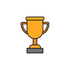 gold cup isolated on white background