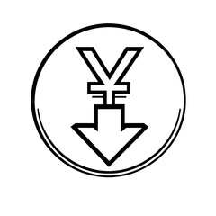 Fototapeta premium japanese yen sign