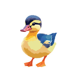 a smiling young duckling