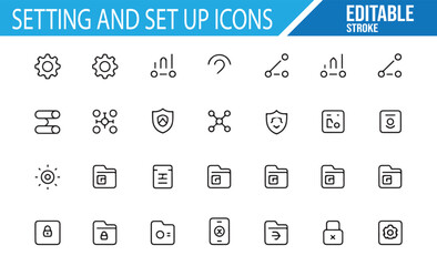 High-Detail Setting and Setup Icons for System Preferences and Customization