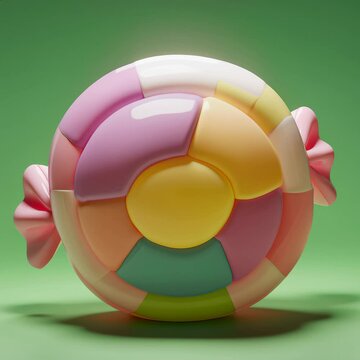 Video conceptual globo en forma de caramelo de varios colores, de pl&aacute;stico, grande, pero se va hinchando mas, aumenta su volumen, hinchado, inflamado, gula