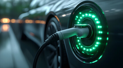 Electric Vehicle Charging with Illuminated Port